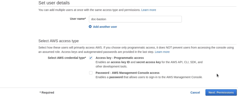 AWS IAM User - Programmetic Access